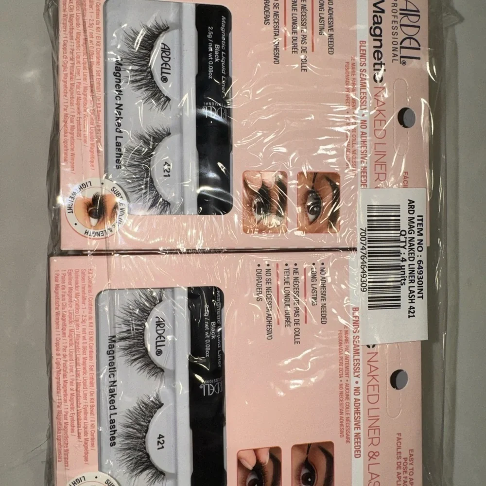 Bundle of 4 Ardell Magnetic Naked Liner and Lashes - Black Magnetic Strip - Picture 2 of 5